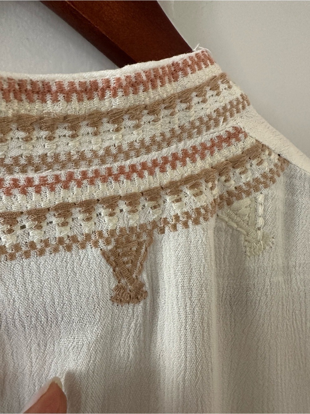 FREE PEOPLE INTIMATELY GAUZE EMROIDERD POPOVER DRESS BOHO, BEACHY SZ SMALL - Picture 6 of 8